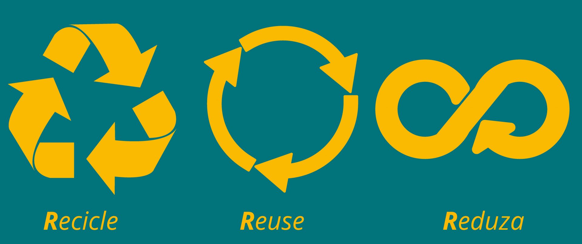 Os 3 R’s: •Recicle; • Reuse; • Reduza.